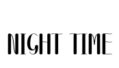 Night Time Font Image