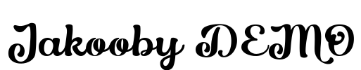 Jakooby DEMO Font Image