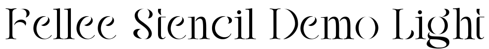 Fellee Stencil Demo Light Font Image
