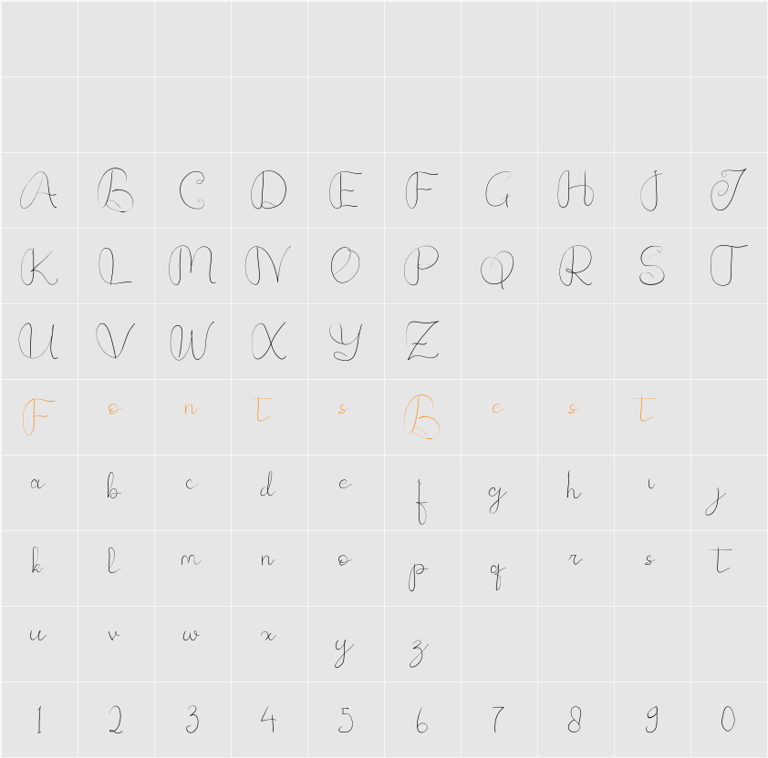 Gabanchi Jikbutik Character Map