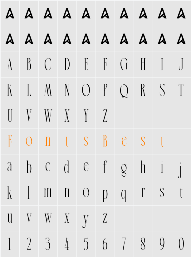 Broshock Character Map
