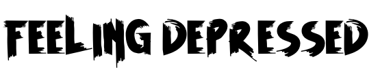 FEELING DEPRESSED Font Image