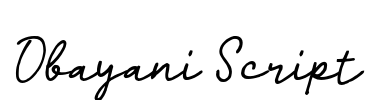 Obayani Script Font Image