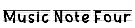 Music Note Four Font Image