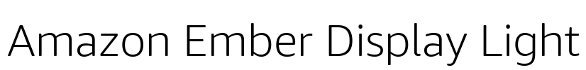 Amazon Ember Display Light Font Image