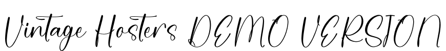 Vintage Hosters DEMO VERSION Font Image