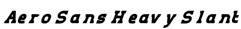 Aero Sans Heavy Slant Font Image