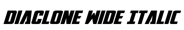 DiaClone Wide Italic Font Image