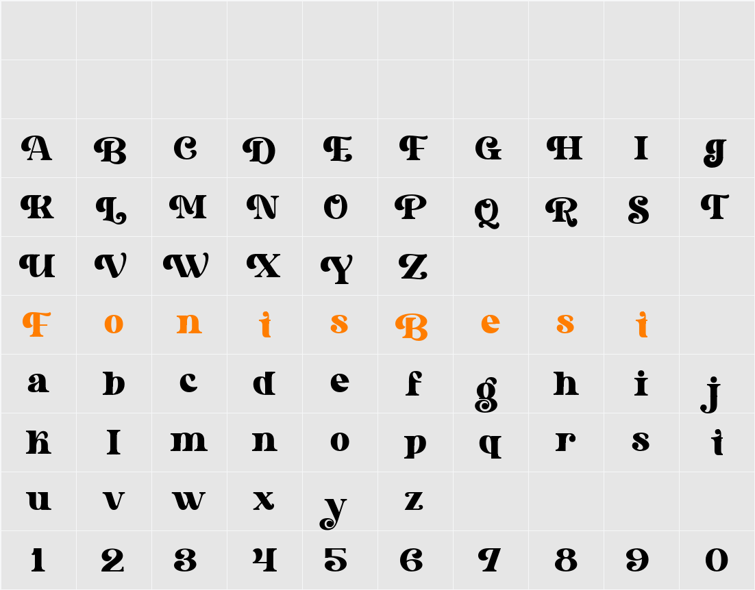 Bricela Character Map