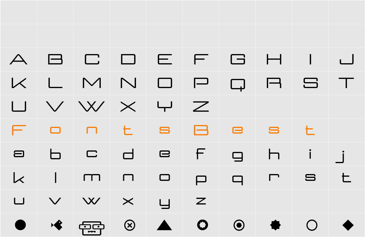 Geoplace Character Map
