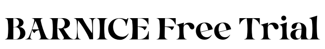 BARNICE Free Trial Font Image