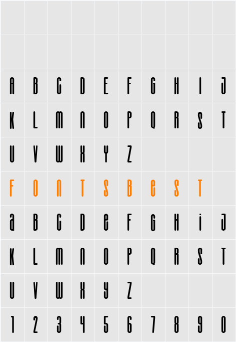 Mightyline Character Map