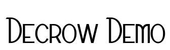 Decrow Demo Font Image