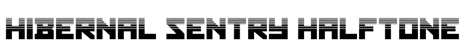 Hibernal Sentry Halftone Font Image