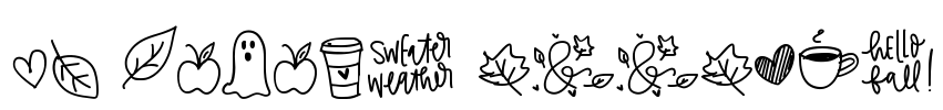 Fb autumn doodles Font Image