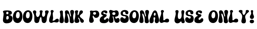 Boowlink PERSONAL USE ONLY! Font Image