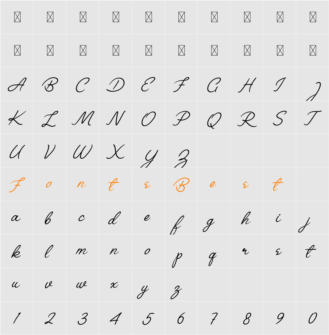 Amellia Character Map