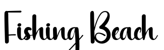 Fishing Beach Font Image