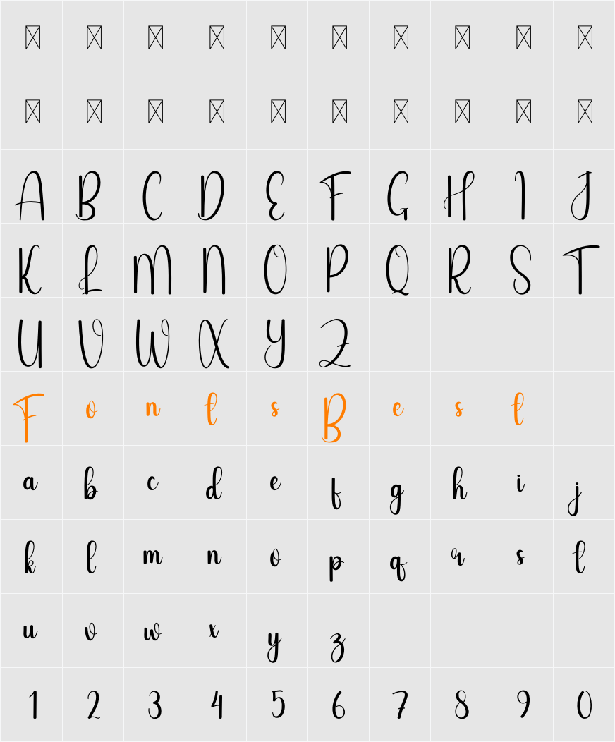 Baby Hellina Character Map