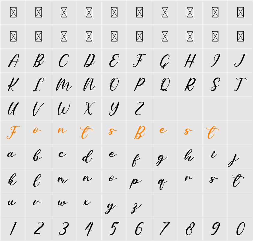 Cathalia Character Map