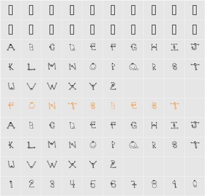 Frogs Forever Character Map