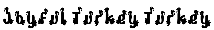 Joyful Turkey Turkey Font Image
