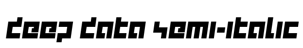 deep data semi-italic Font Image