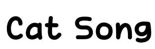 Cat Song Font Image