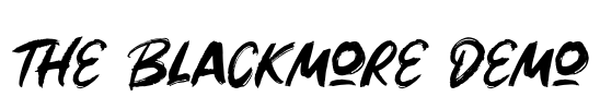 The Blackmore Demo Font Image
