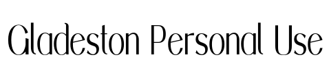 Gladeston Personal Use Font Image