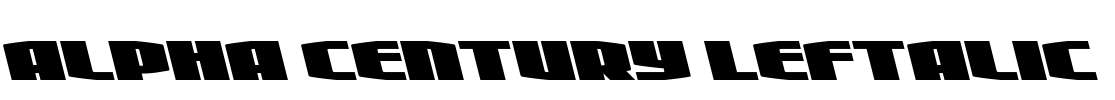 Alpha Century Leftalic Font Image