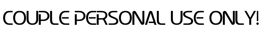 Couple PERSONAL USE ONLY! Font Image