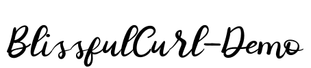 BlissfulCurl-Demo Font Image