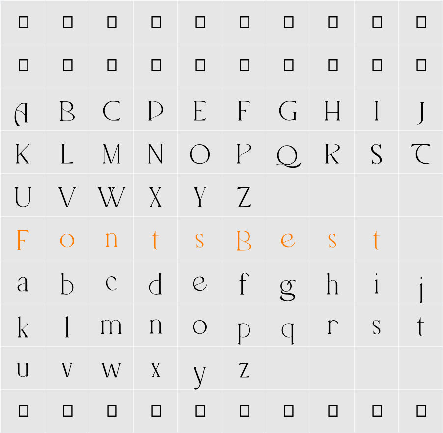 itangiuh Personal Use Only Character Map