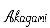 Akagami Font Image