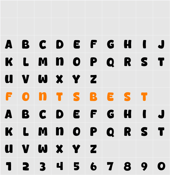 Winie Beige Character Map