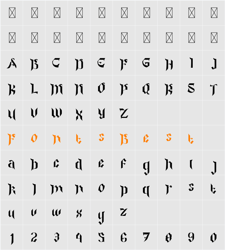 Colide Character Map