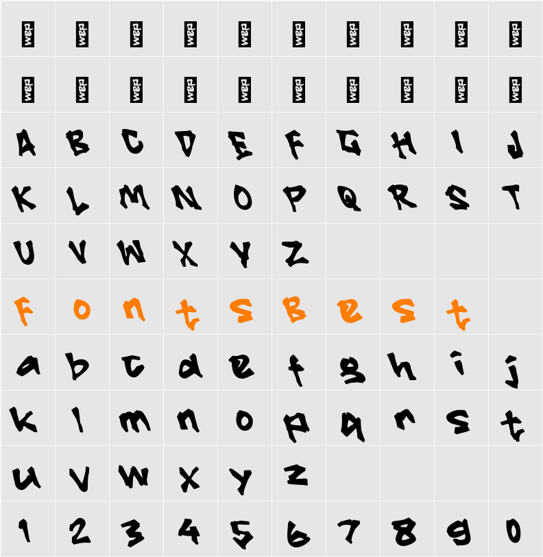 M Maxrons Character Map