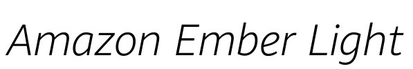 Amazon Ember Light Font Image