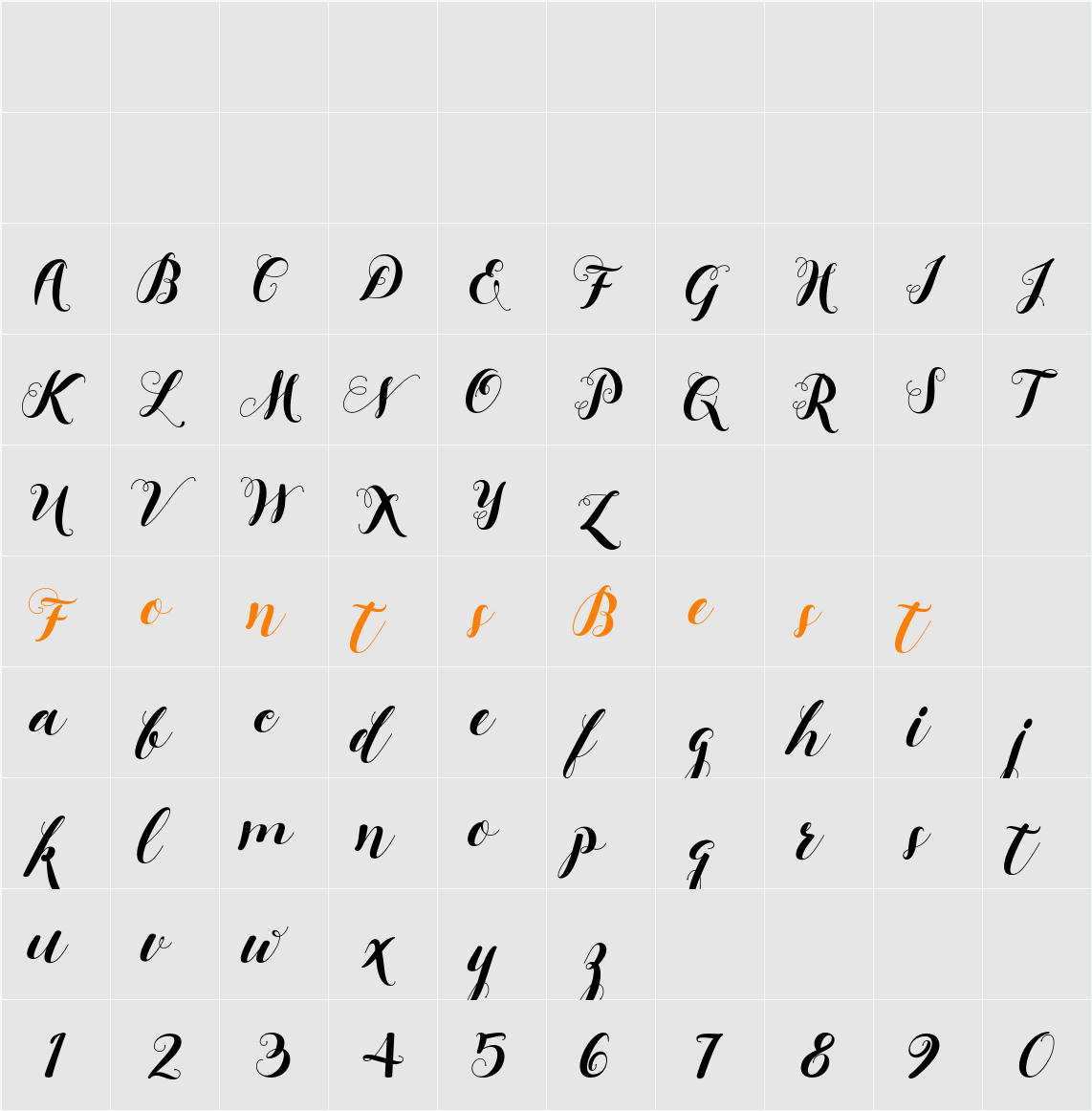 Kadupul Flowers Character Map