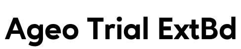Ageo Trial ExtBd Font Image