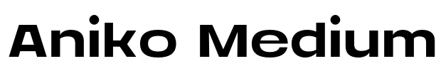 Aniko Medium Font Image