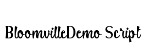 BloomvilleDemo Script Font Image