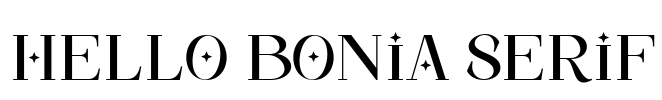 Hello Bonia Serif Font Image