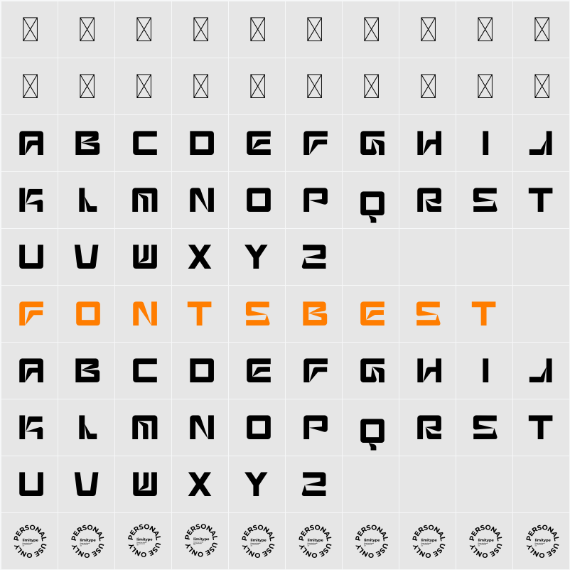 Feogra Personal Use Only Character Map