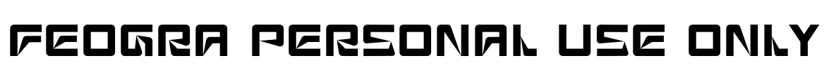 Feogra Personal Use Only Font Image