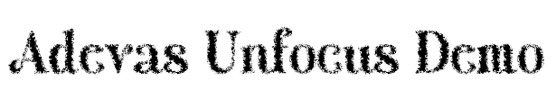 Adevas Unfocus Demo Font Image