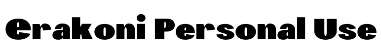 Erakoni Personal Use Font Image