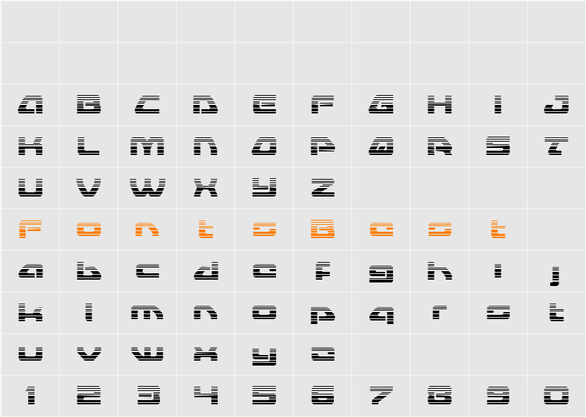 Furian Gradient Character Map