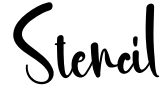 Stencil Font Image
